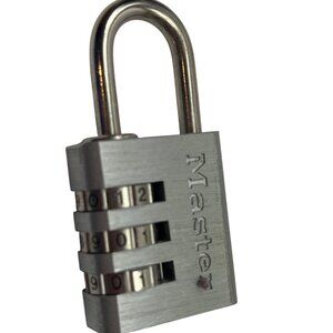 Master Combination Padlock 3-Dial Resettable Silver Steel 1.5" Shackle S110